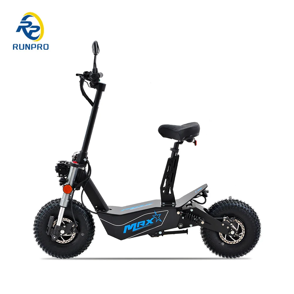 Off Road 2000W 3000W Mobility Electric Scooter COC EEC Brushless Motor 10inch Hub Motor Electric Scooter Motor Bike with CE