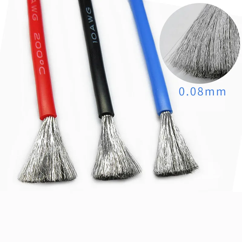 Soft silicone wire 11/10/9/8/7/3/2/1/0AWG high and low temperature resistant single core lithium battery cable