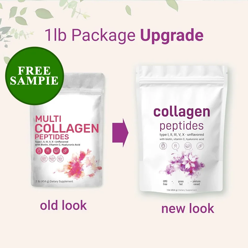 OEM/ODM Free Sample  Collagen Powder Hydrolyzed peptide natural dietary supplement Collagen peptide powder