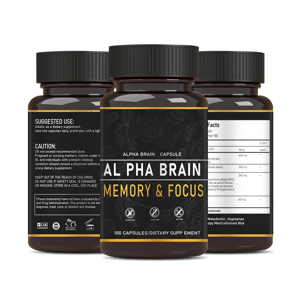 High quality intelligence Biotin capsule supplements brain to support memory and concentration brain capsules