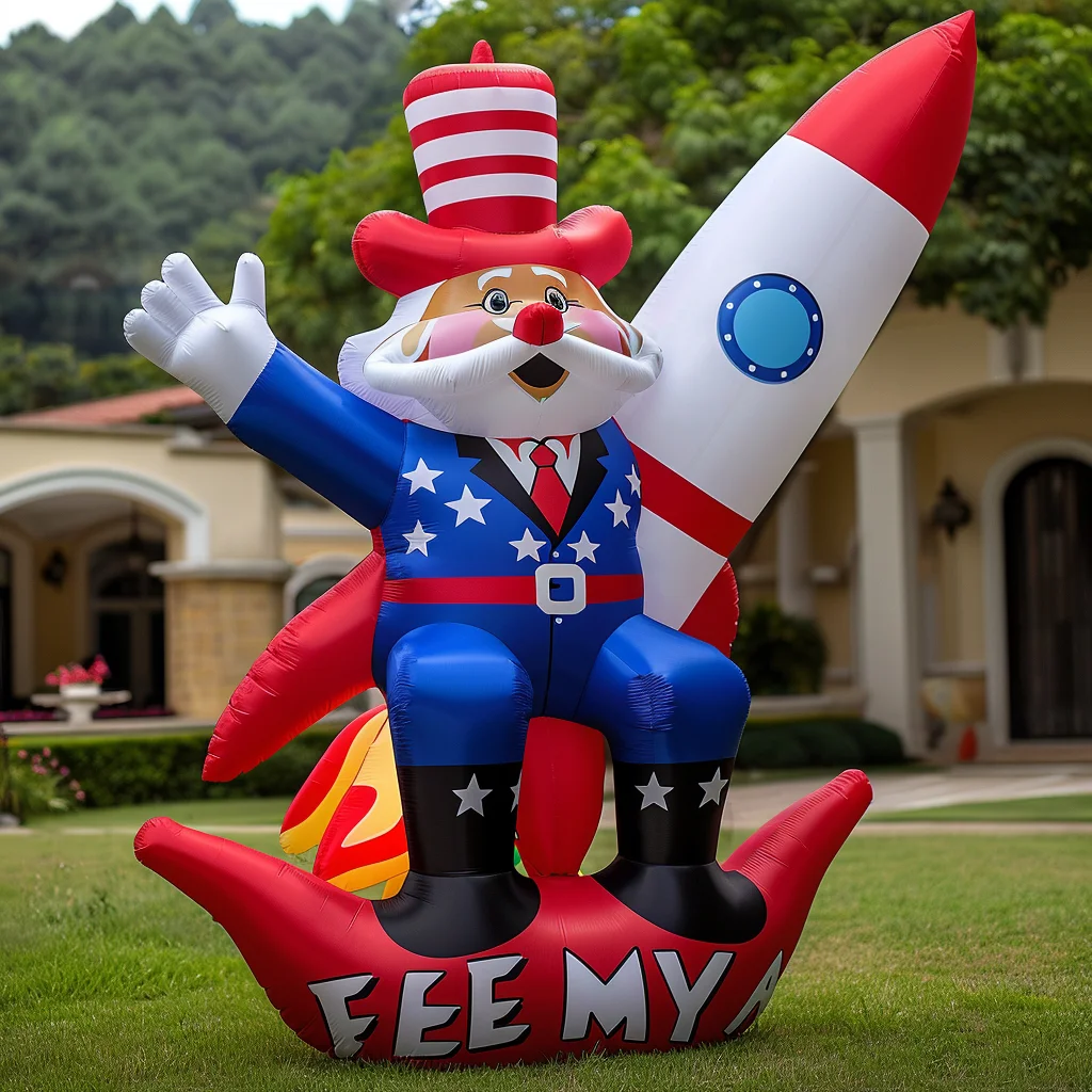 2024 New designed patriotic Independence Day Inflatables 4th of July Decorations Liberty Bear inflatables model