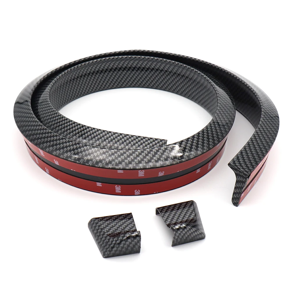 
Universal 4.5*150cm Carbon Fiber Texture Rear Automotive Spoiler Trunk Rear Roof Lip Ducktail Wing Spoiler 