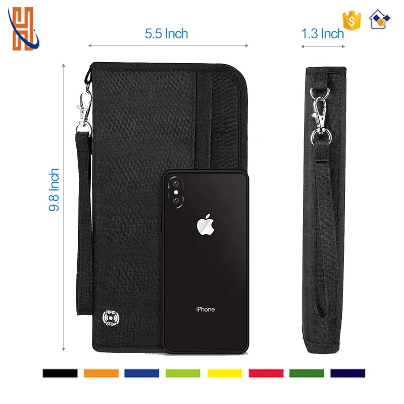 Travel Wallet Family Passport Holder RFID Blocking Unisex Document Holder and Organizer