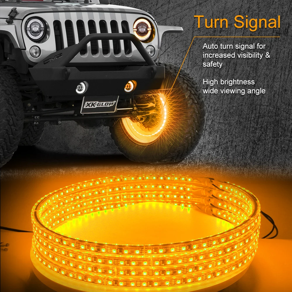 Loyo High Quality Led Car Wheel Lights Cycling Flash Light Bicycle Wheel Warning Signal App Control Led Wheel Light For All Car