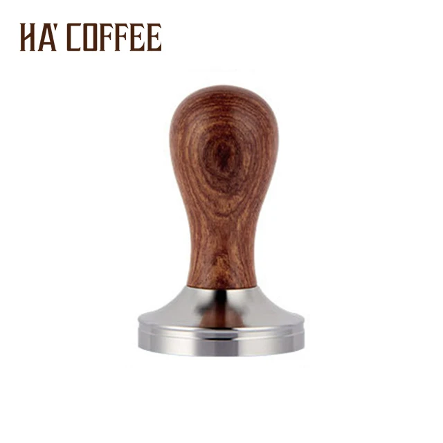 Hot Sale Rosewood Barista Tamper Tools 51mm 54mm 58mm Espresso Stainless Steel Coffee Tamper with Rosewood Handle