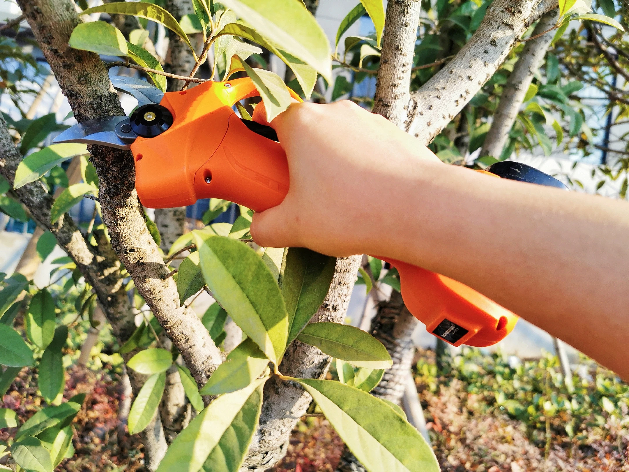 Electric Pruning Shears Garden Tools Scissors 32mm Max Black Red Metal Anti Battery Time Anvil