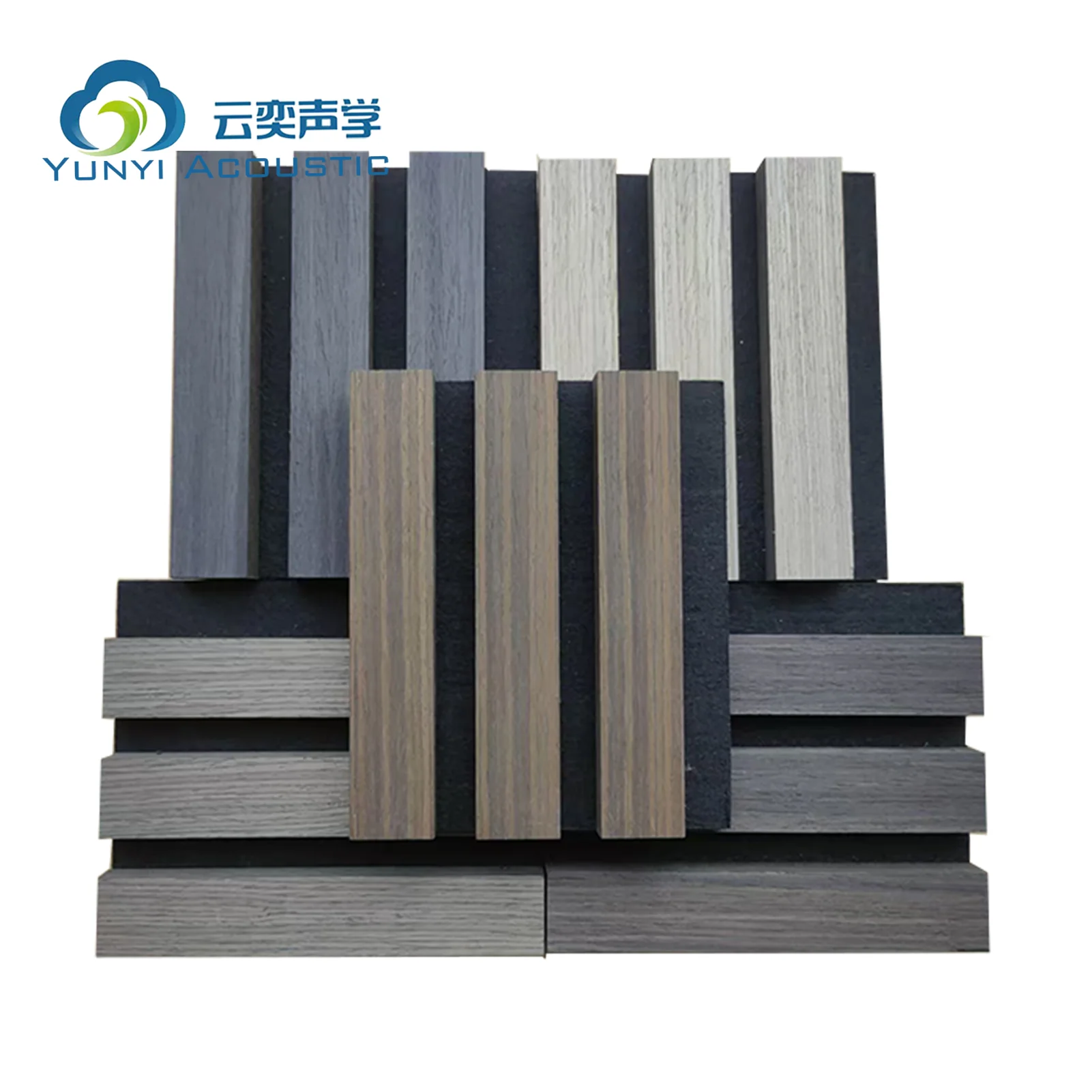 Oak Acoustic Wood Wall Panels Akupanel Led Acoustic Slat Wood Wall Panels Wall Black Walnut 3sides Veneer Panel