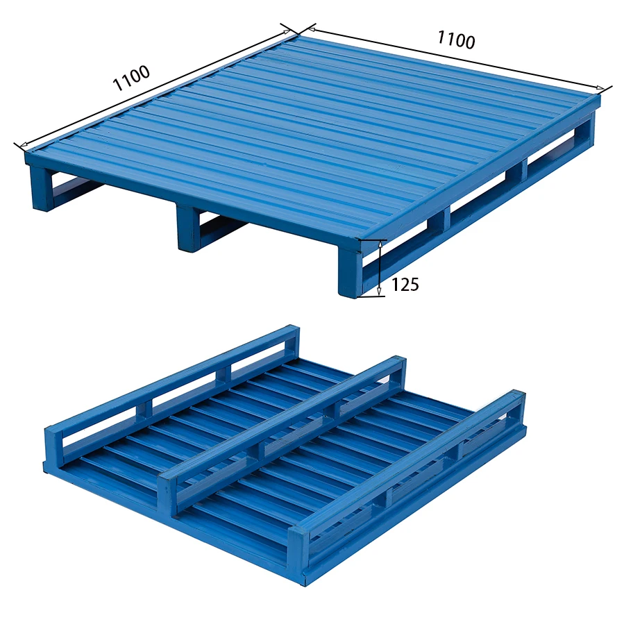 Steel Pallet Powder Coating Painting metal pallet High Load Capacity Logistic Warehouse Equipment Stack Metal Storage