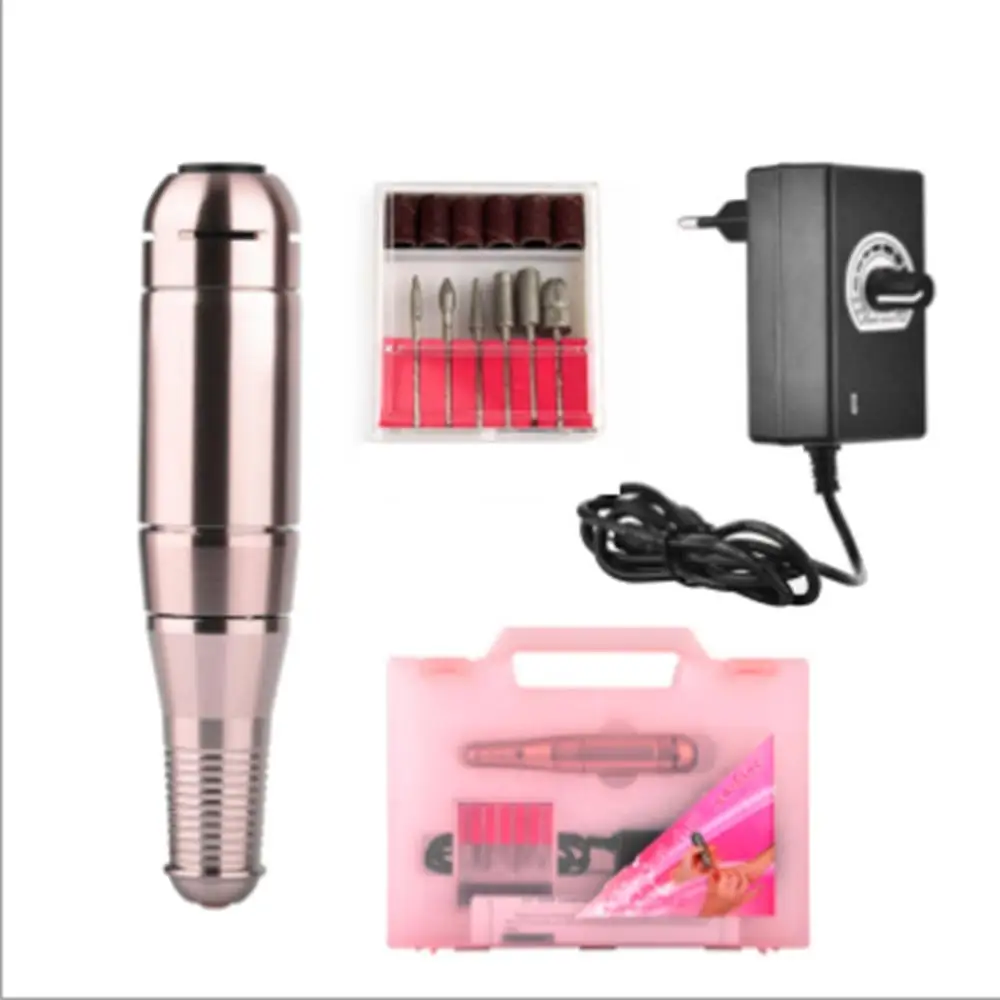 Electric Pen Nail Drill Manicure Pedicure Set nail buffer manicure set with Storage box and Nail drill bits