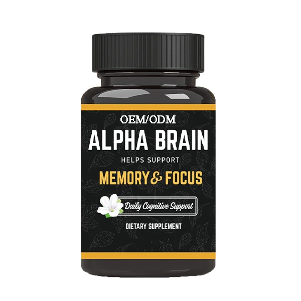 Private label memory brain supplement free focus capsules alpha brain capsule