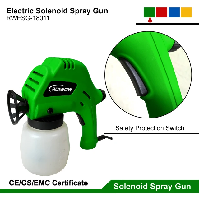 100W Portable Electric Mini Solenoid Paint Spray Gun HVLP Airless Wall Coating Electric Power Paint Sprayer Gun