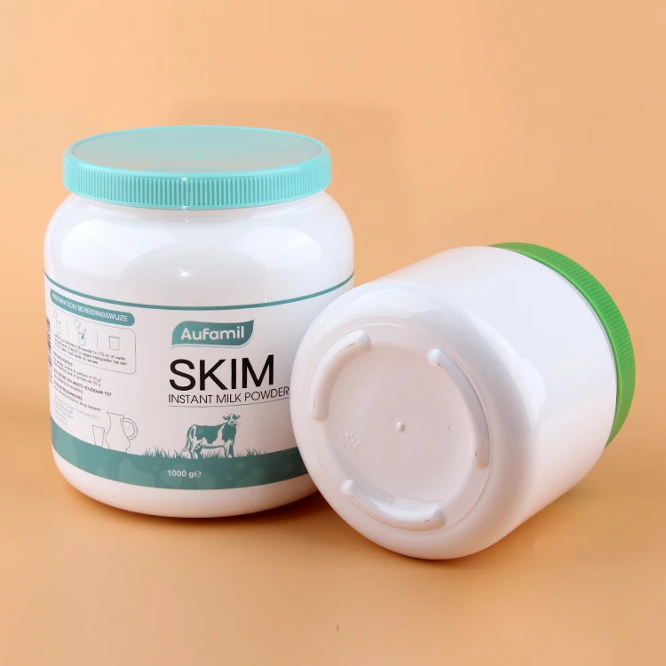 Custom 1kg 2kg Goat Skimmed Baby Milk Powder Jar Recycled Plastic Pet Protein Loose Powder Container Bottle With Screw Lid