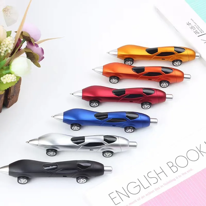 Novelty gift Cheap Race Car Shape Pen Novelty Ballpoint Pen Back to School Office Stationary Supplies for Kids Student Adults