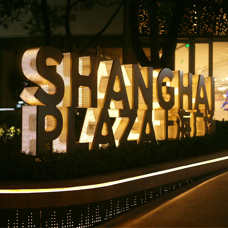Competitive Price large-scale landscape letters metal painted floor-standing letters Illuminated floor-standing letters