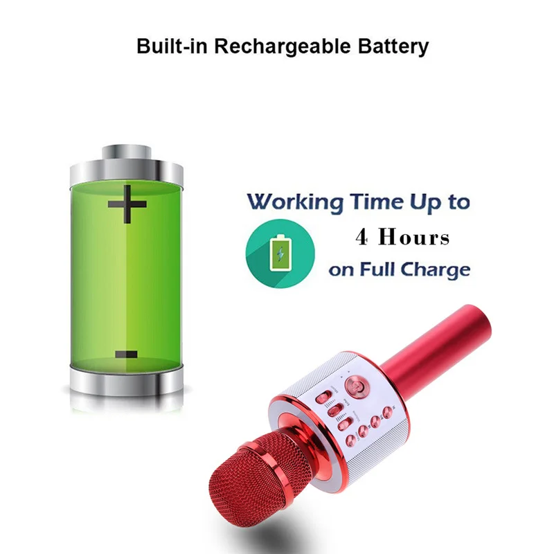 2022 Wholesale Handheld Portable Blue Tooth  USB Party Magic Sing Micro Speaker Home Karaoke Microphone for Sing