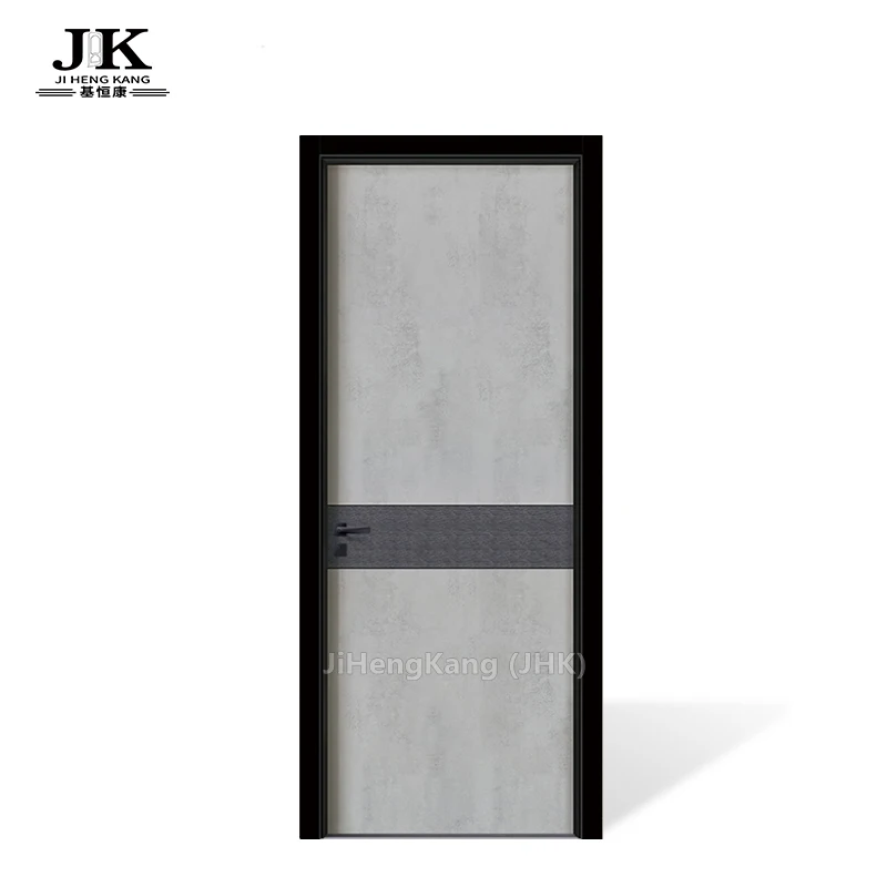 JHK-MD-F01-4 Modern Bedroom Solid Wood Composite wooden single main door designs Wood Frame Interior MDF Door