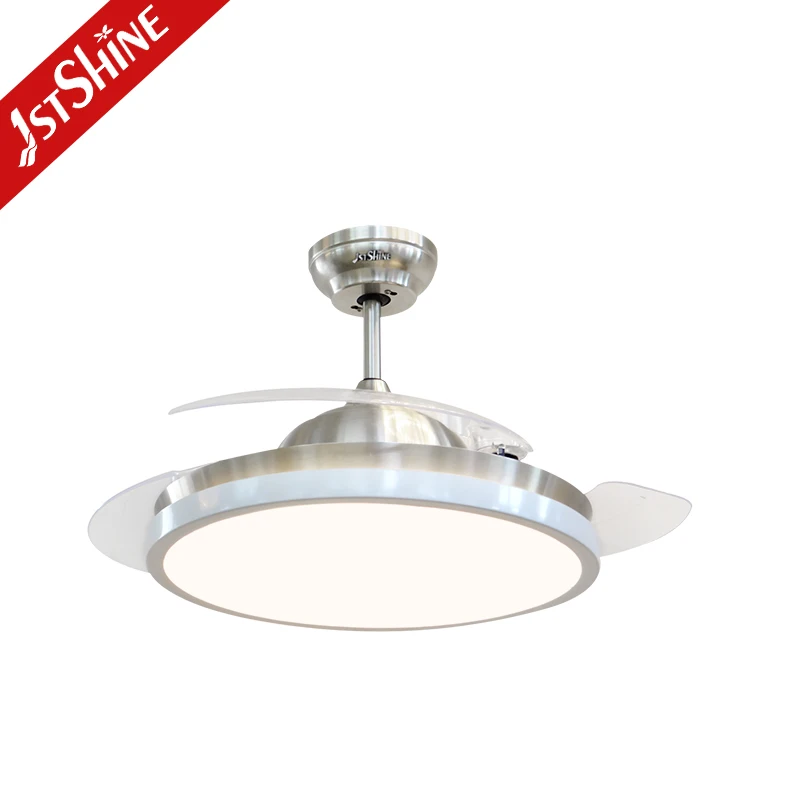 1stshine led ceiling fan modern decorative 3 color led light smart remote control invisible ceiling fan