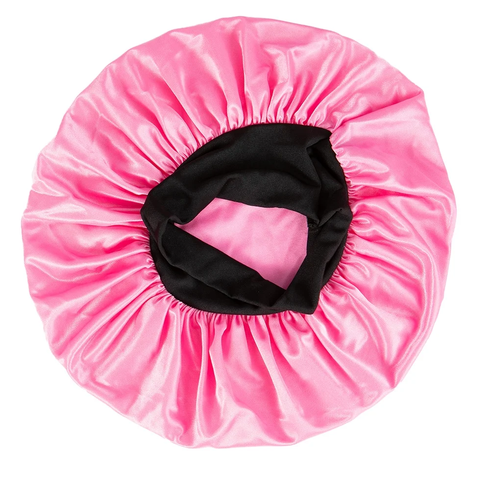 Wholesale Custom Logo Sublimation Designer Hair Bonnets Satin Custom Logo Satin Bonnet