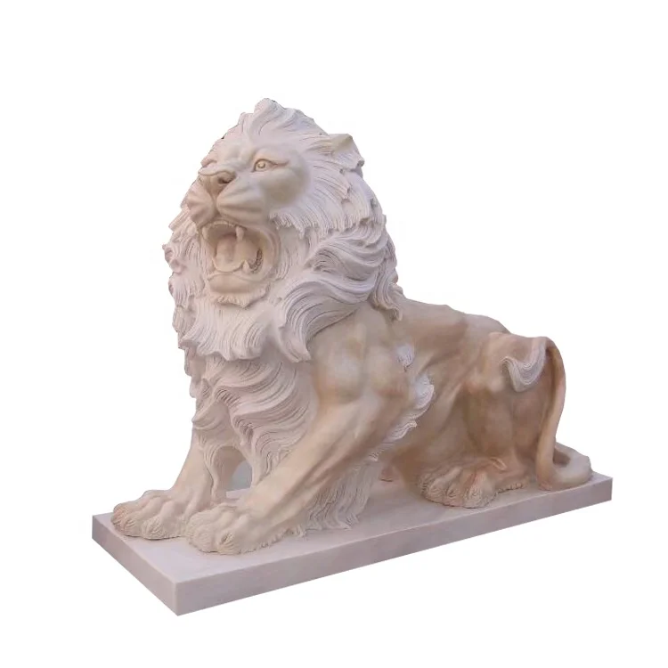 Lifesize Stone Animal Statues Colorful Lion Sculpture Outdoor Lion Statue life size stone granite marble lion for sale