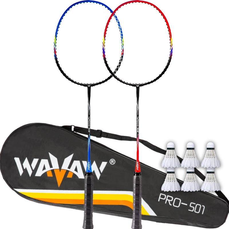 High quality carbon fiber badminton rackets with good elasticity for outdoor sports