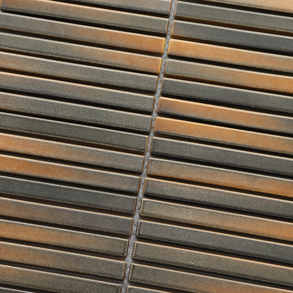 European antique glossy glazed kitchen bathroom backsplash wall floor green ceramic finger mosaic tiles