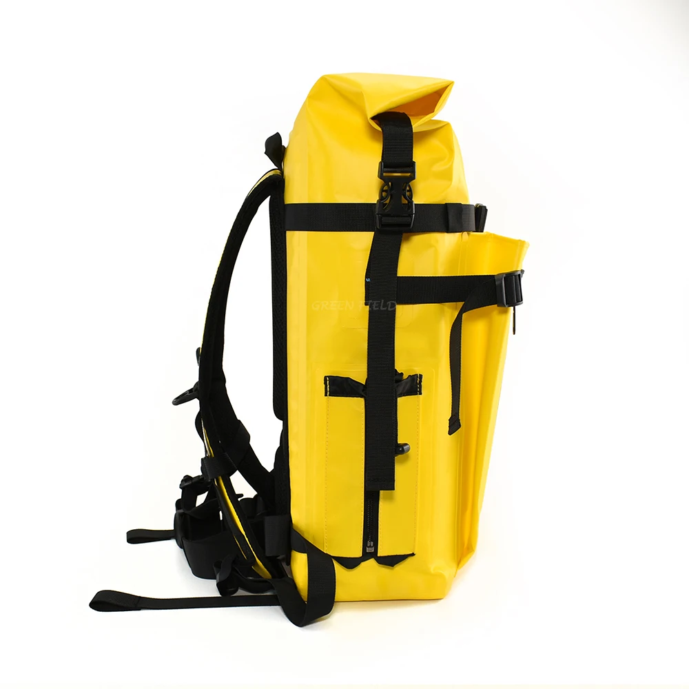 Yellow PVC Bicycle Pannier Backpack Sports Bicycle Tour Backpack Bike Bicycle Rear Bag Backpack Waterproof Phone Bag BSCI Unisex