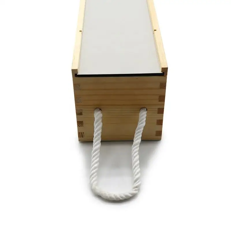 Sublimation premium MDF blank wooden wine gift box hardboard wine storage packaging wood box