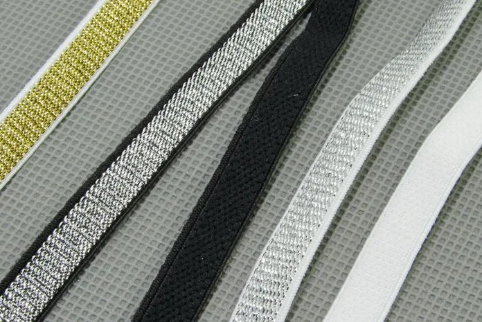 Black Golden Short Skirt Elastic Webbing Ribbon Materials Lurex Elastic Band Tapes 5 cm and 3 cm Wide