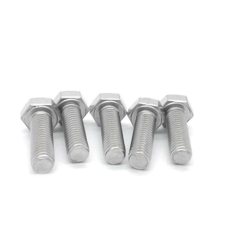 HSL Alloy 600 Stainless Steel Fasteners A4-80 round Head Bolt Nut A2 70 Stud Bolt Hex Bolts Din931 Din933 Din Standard Fasteners