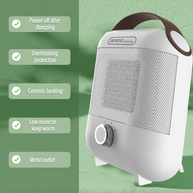 Mini Home Heater Fan Portable Electric Air Heater Warm Fan Desktop for Winter Household Bathroom