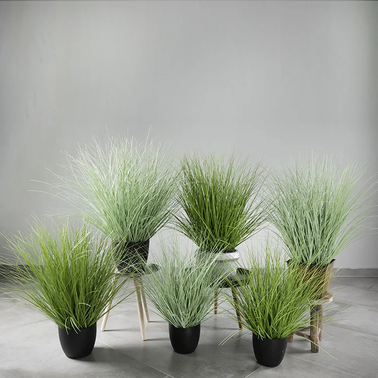 OBL High Quality Artificial Ornamental Plants Interior Decoration Plastic Onion Grass Reed