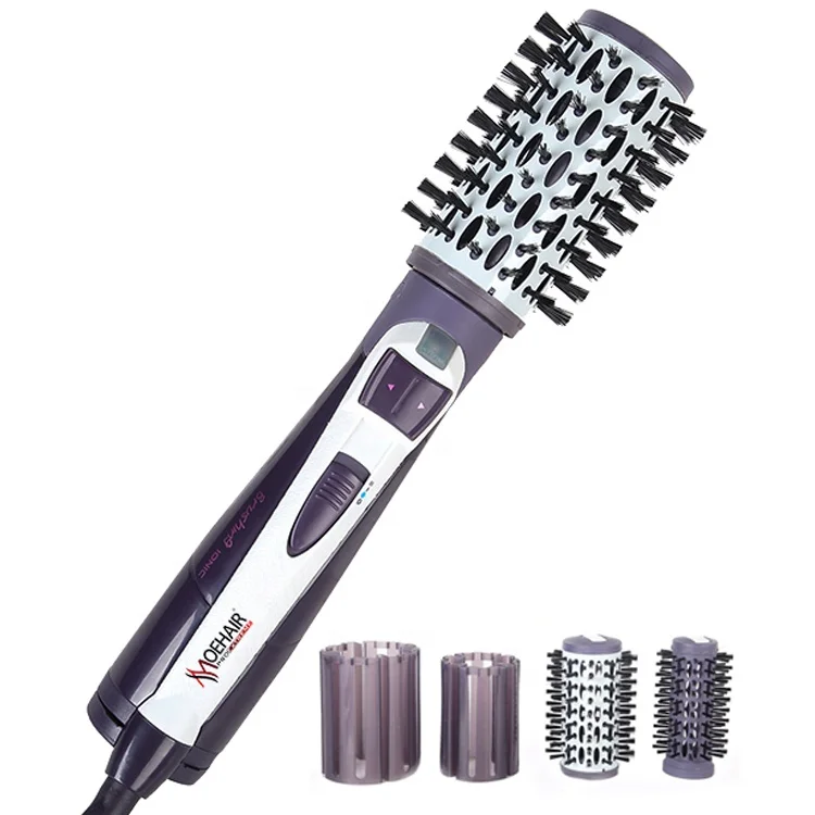 Custom 360 Rotating 3 In 1 Air Brush Salon Equipment Volumizing Hair Curler One Step Electric Hair Dryer Brush Hot Hair Comb