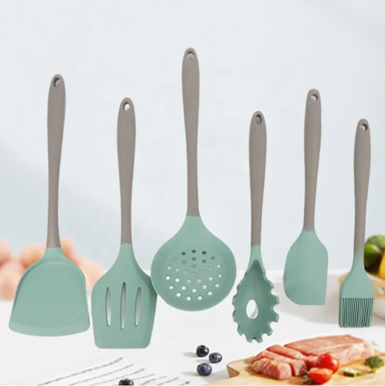 Kingwise Utensils Manufacturers Non stick Heat Resistant Kitchenware Nordic 9 PCS Kitchen Silicone Cooking Utensil Set