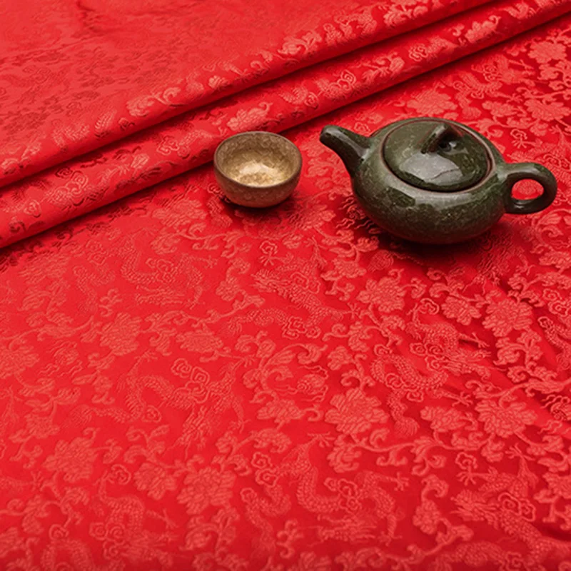 Низкая цена нейлоновая жаккардовая ткань с рисунком дракона материал для шитья рукоделия оптовая продажа тканей