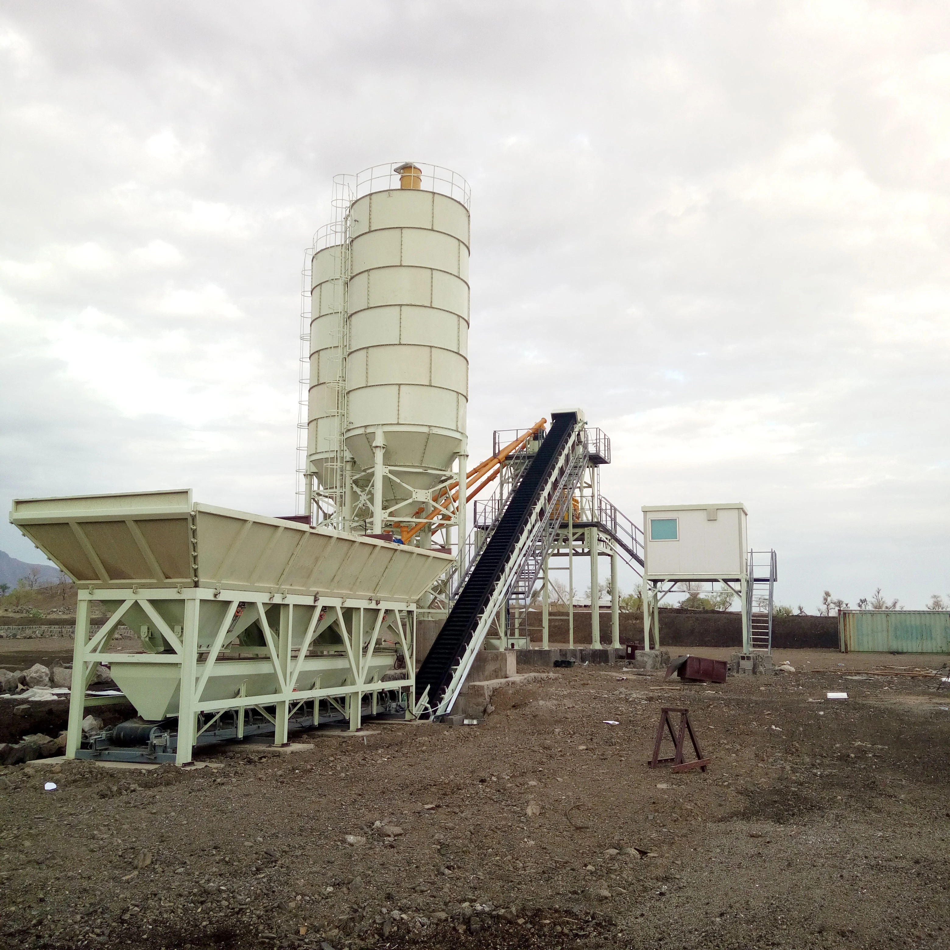 FYG HZS60 Electric Concrete Mixing Plant New Condition Production Line with Core Motor Components