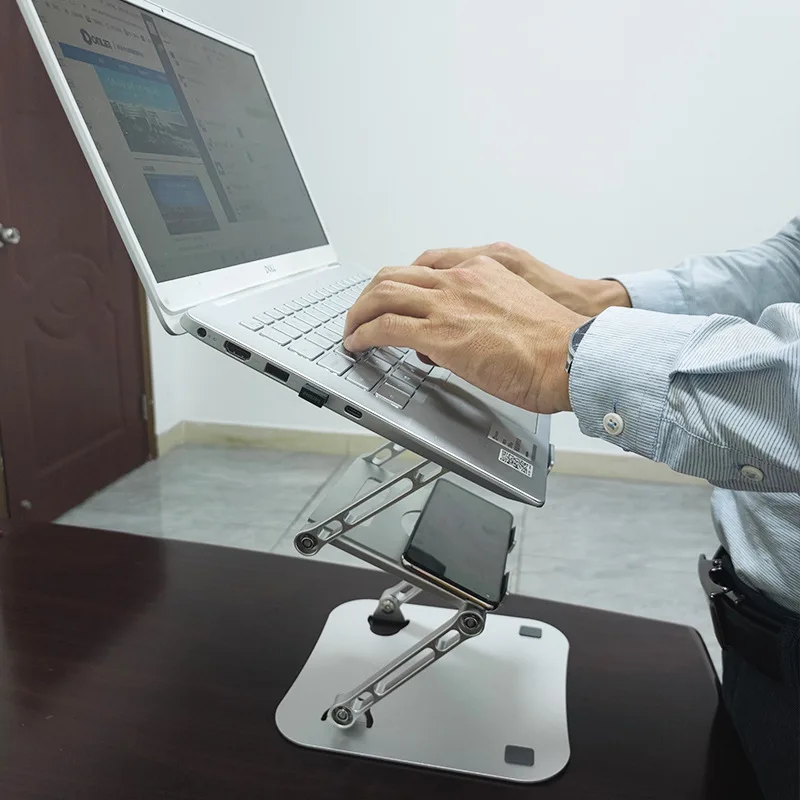 New Arrival Cool Adjustable Aluminum Alloy Fanless Laptop Holder Stand for Pc Laptop