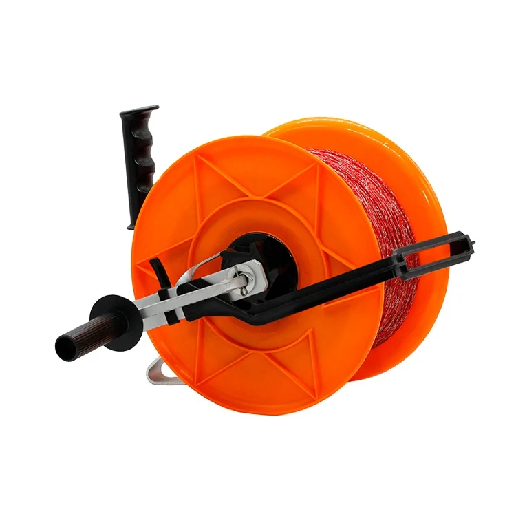 geared polywire electric security rope fence system plastic pp material wire cable reels