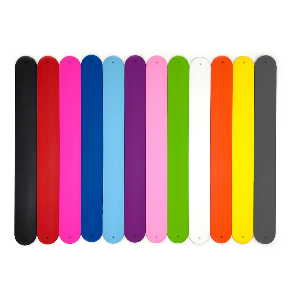 Factory Wholesale Bulk Cheap Blank Eco-Friendly Recycled Rubber Slap Bracelet Silicone Snap Wristband For Promotional Wristbands
