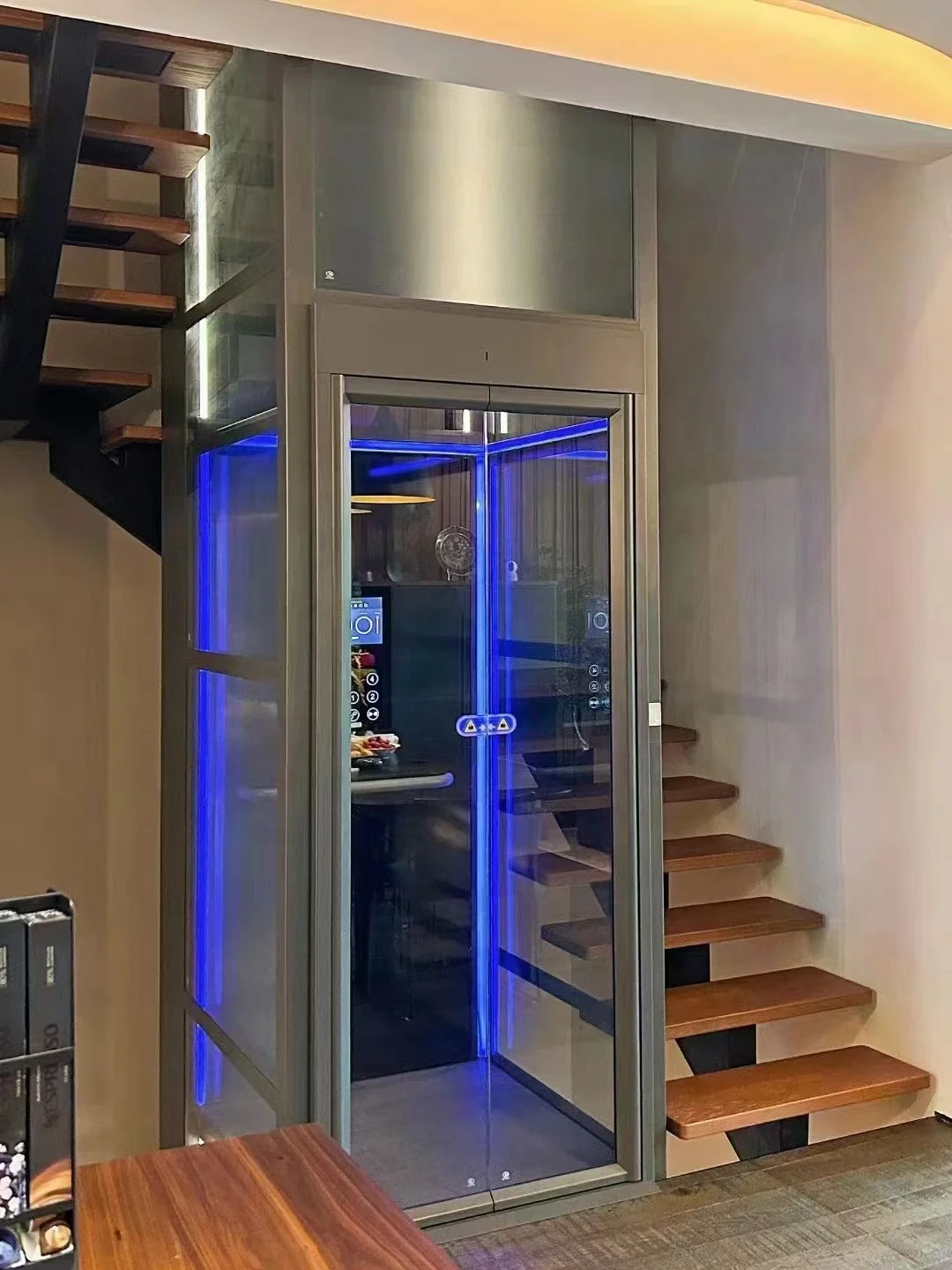 200kg complete elevator hydraulic residential lifts elevator mini home lift indoor small passenger sightseeing elevators