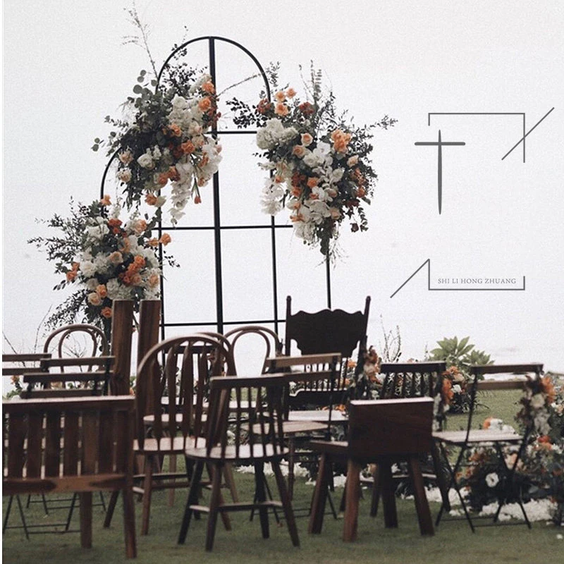 Factory Wholesale Birthday Event wedding background Frame Metal Stand Wedding Decoration Arch