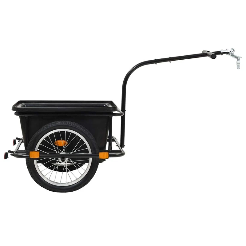90L Bicycle Bike Cargo Trailer Steel Carrier Storage Cart Wheel Runner with plastic box(CT002A)