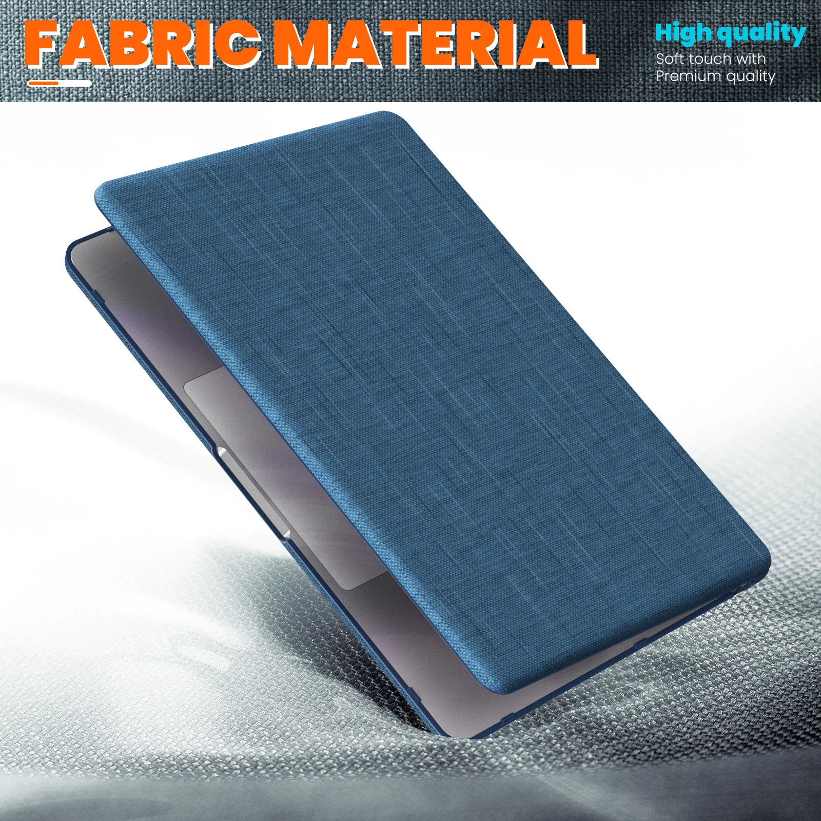 Business Fabric Durable Full Protection with Foldable Triangle Stand Cover for MacBook Pro 16 inch A2485/A2780/M3 A2991/M4 2024