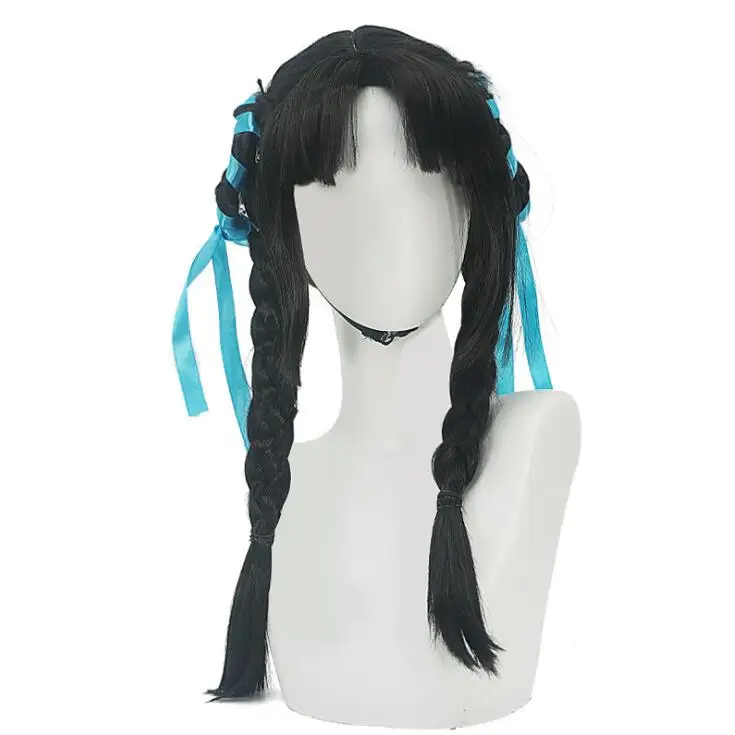 Wholesale Cosplay 30cm Short Black Wig Synthetic Anime Cosplay Wigs