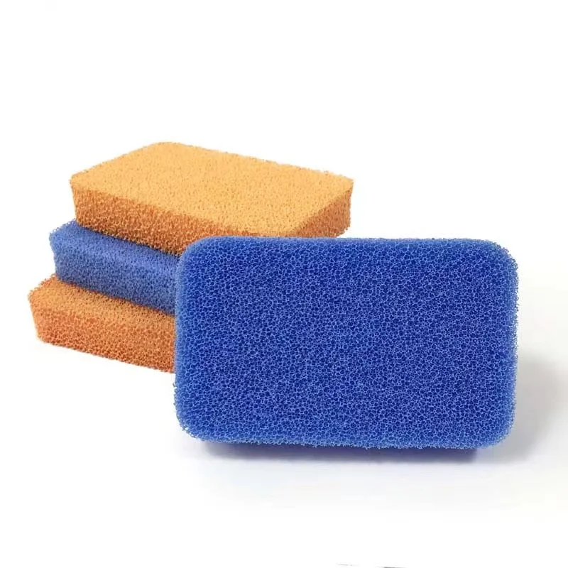 Custom Colorful High Density High Rebound Durable Silica Gel Filter Sponge Silicone Dish Sponge