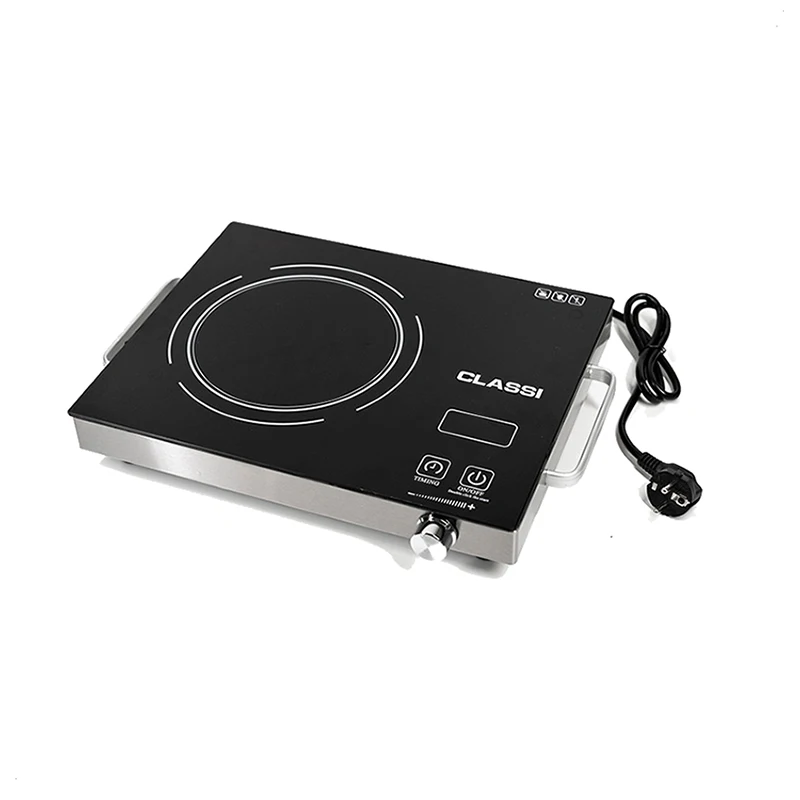 Zhongshan Manufacturer Black Crystal Glass Ceramic Hob Infrared Cooker 2200w 3000w Ego Single Burner