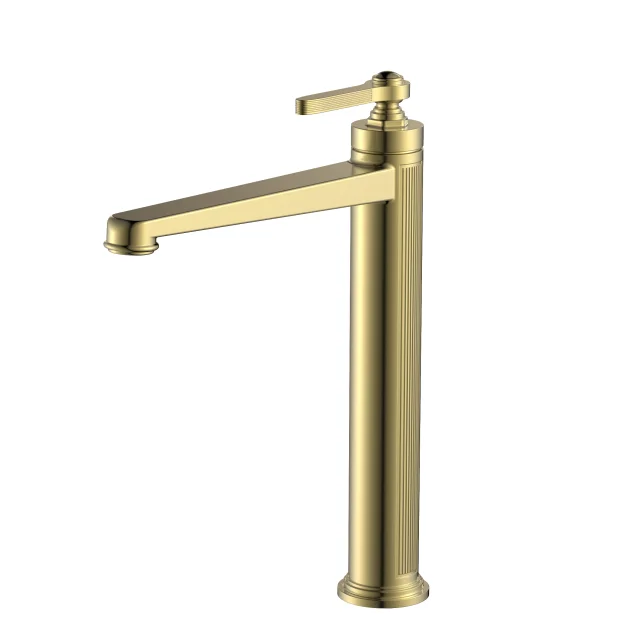 Hot Selling Single Solid Brass Bathroom Faucet Mixer Gold Bidet Faucet Contemporary Design Style with Ceramic Cartridge