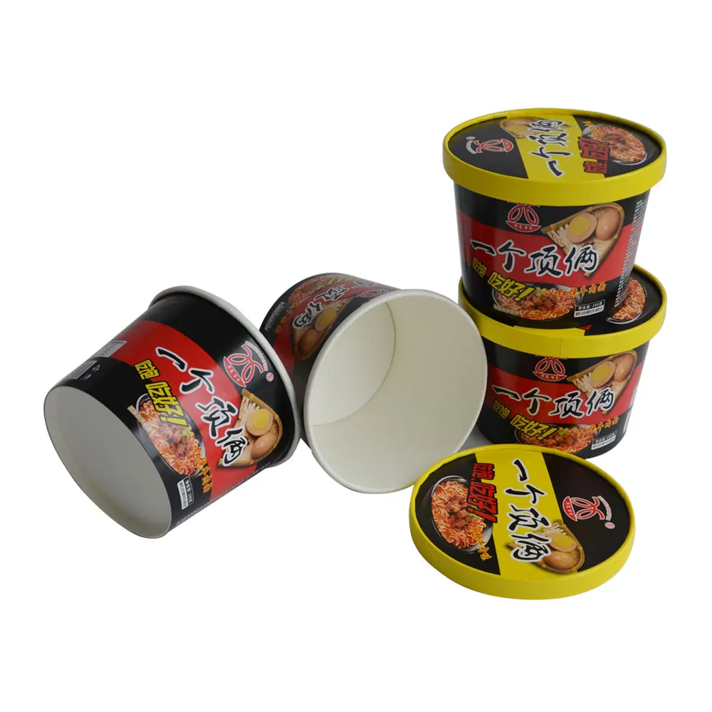 HEEPACK 8 12 16 24 32 oz Disposable Manufacturer Kraft Paper Customize Print Instant Noodle Packaging Cup Soon Ramen Bowl Box