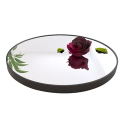 Wholesale decorative gold framed round wall mirror furniture bathroom mirror rattan wall bedroom Living Room  mirror  round