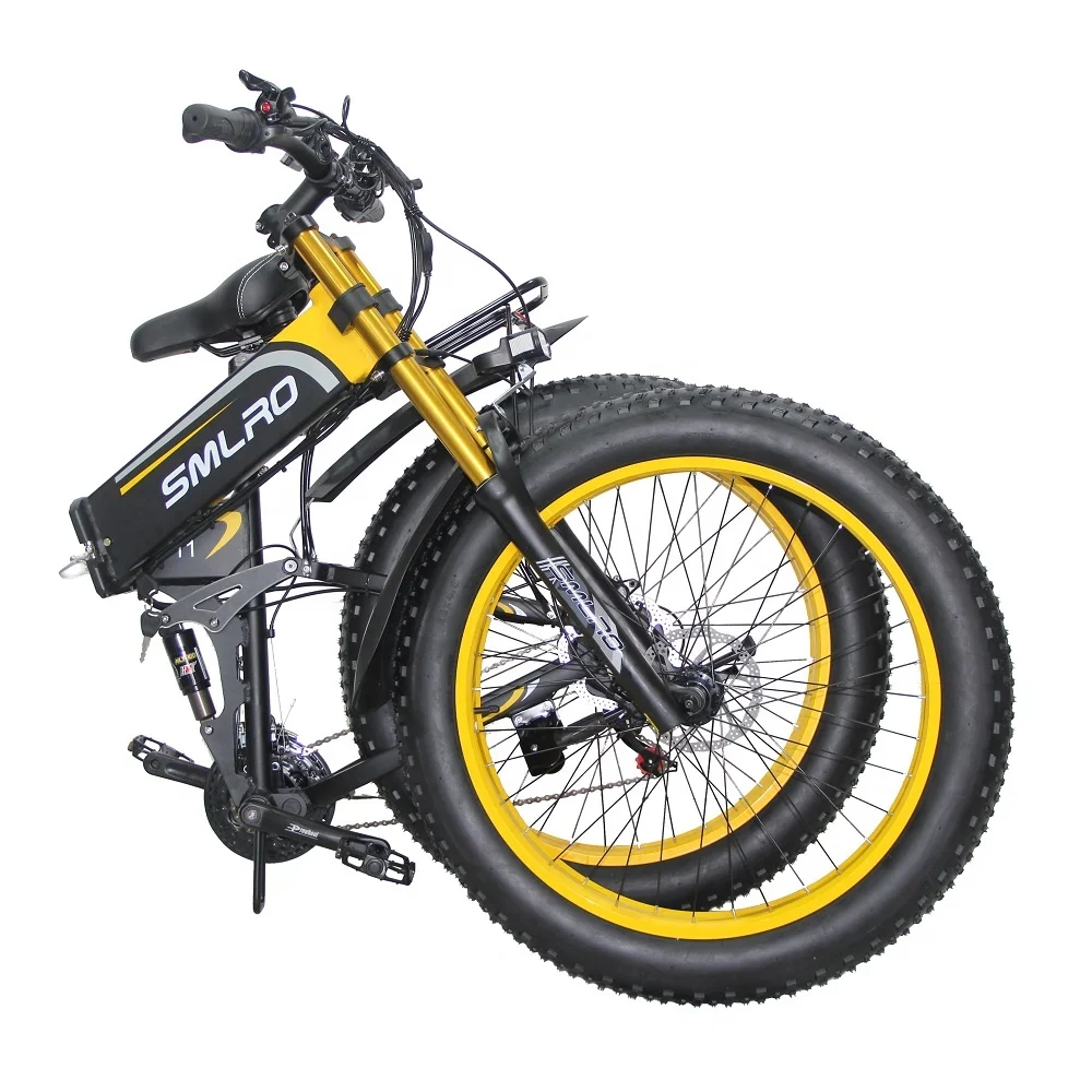  EU stock Free Shipping 26 inch Fat Tire Electric Bike 1000W Motor 14AH Hidden Battery Folding E-Bike Warehouse