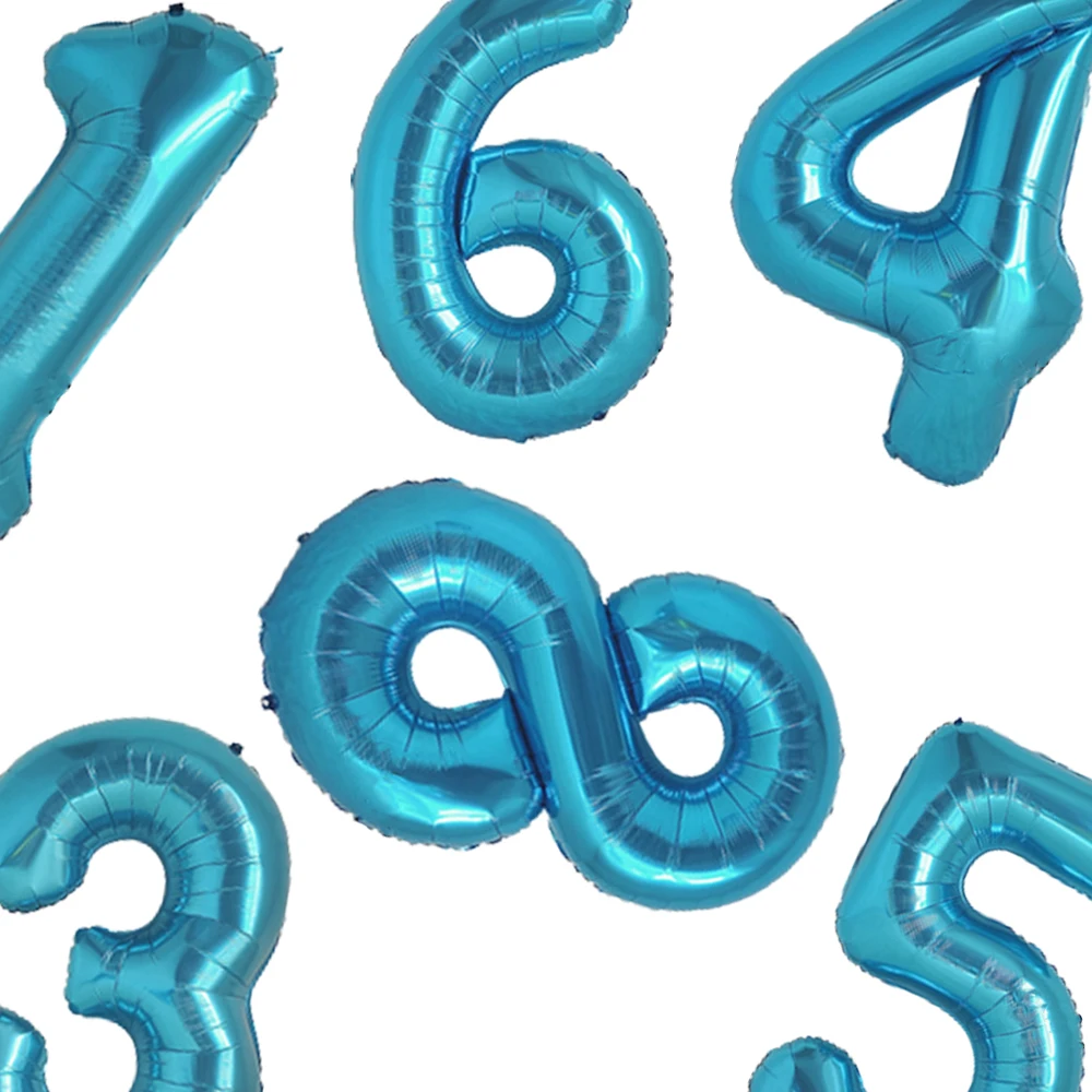 Hot Selling 16,32,40 inch Digital Foil Balloon Birthday Party Layout with Digital Aluminum Foil Balloon 0-9 Numbers